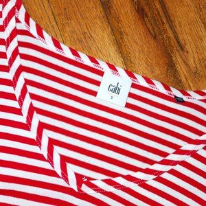 Cabi white and red stripped  Size "s"